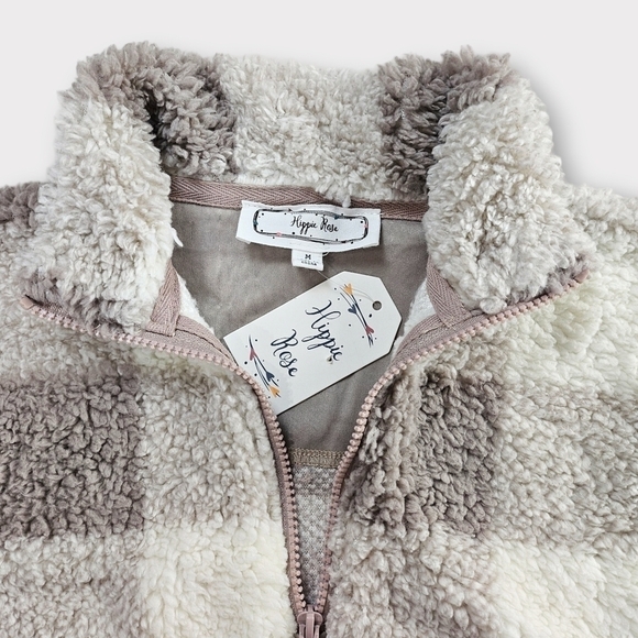 Hippie Rose Sherpa Quarter-Zip Long-Sleeve Top - Picture 11 of 15